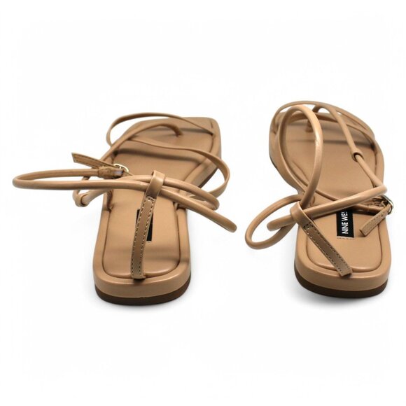 Nine West Waren Ankle Wrap Flat Sandals - Effortless Style and Comfort in Light - Picture 8 of 8
